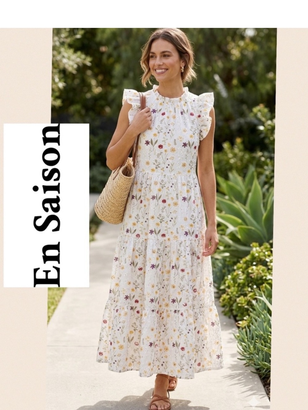 En Saison Floral Ruffle Dress